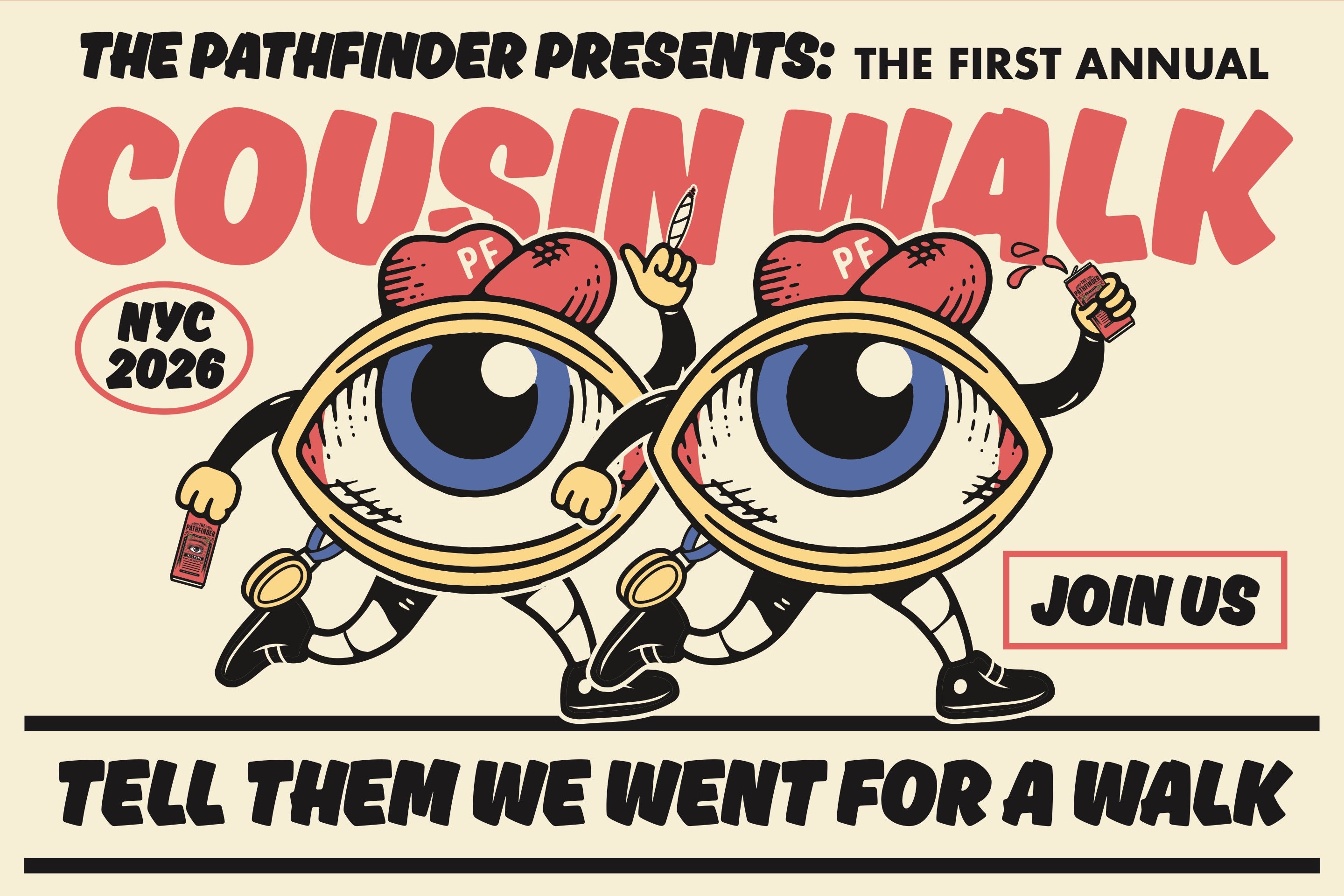 The Pathfinder presents the first annual Cousin Walk, NYC 2026. Tell them we went for a walk.